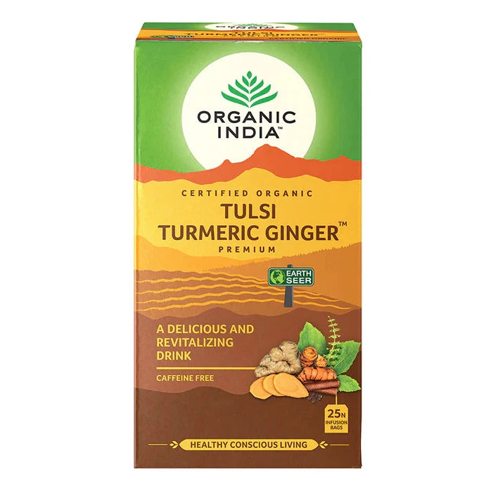 Organic India Certified Organic Tulsi Turmeric Ginger 25 Bags
