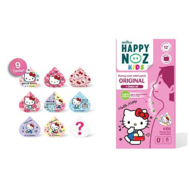 Happy Noz Onion Sticker - Original Formula Hello Kitty Nasal Congestion 6pcs