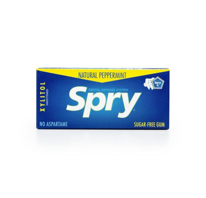 Spry Peppermint Gum Xylitol Sugar Free 10PCS