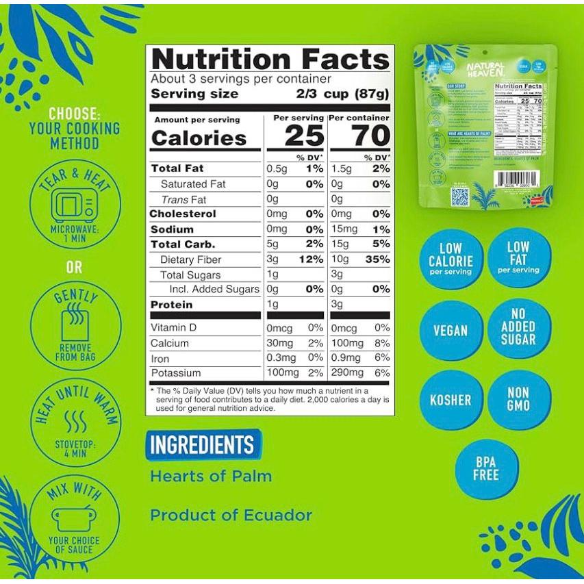 Natural Heaven Hearts of Palm KETO Spaghetti 255g