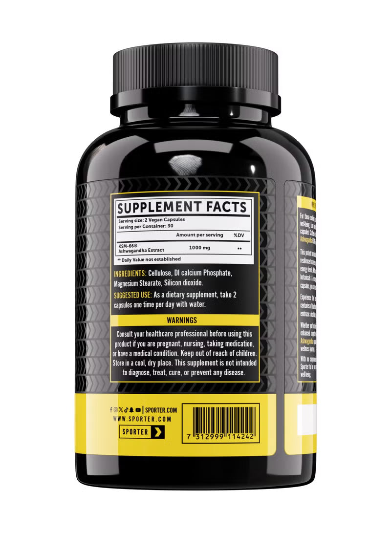 Sporter Ashwagandha 1000mg 60 VEGAN CAPS