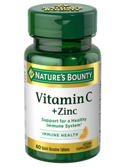Natures Bounty Vit C+Zinc 60 Capsules