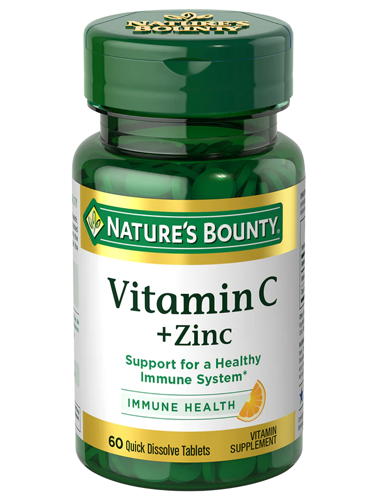 Natures Bounty Vit C+Zinc 60 Capsules
