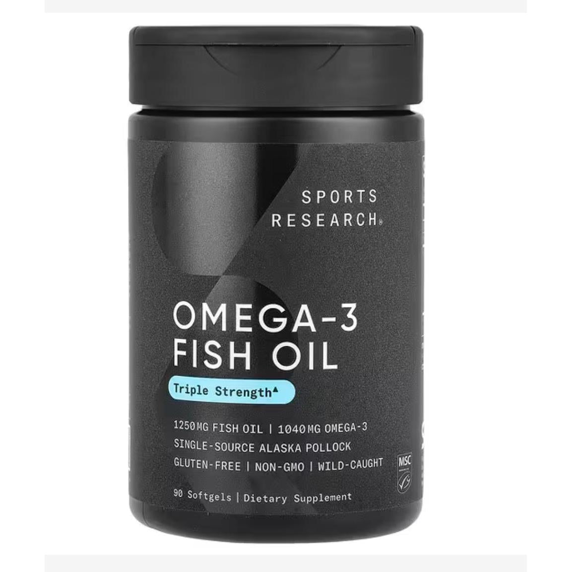 Sports Research Omega 3 Fish Oil Triple Strength 90 softgels