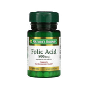 ناتشورز باونتي مكمل حمض الفوليك، يدعم صحة القلب والأوعية الدموية، 800 ميكروغرام، 250 قرص مدمج