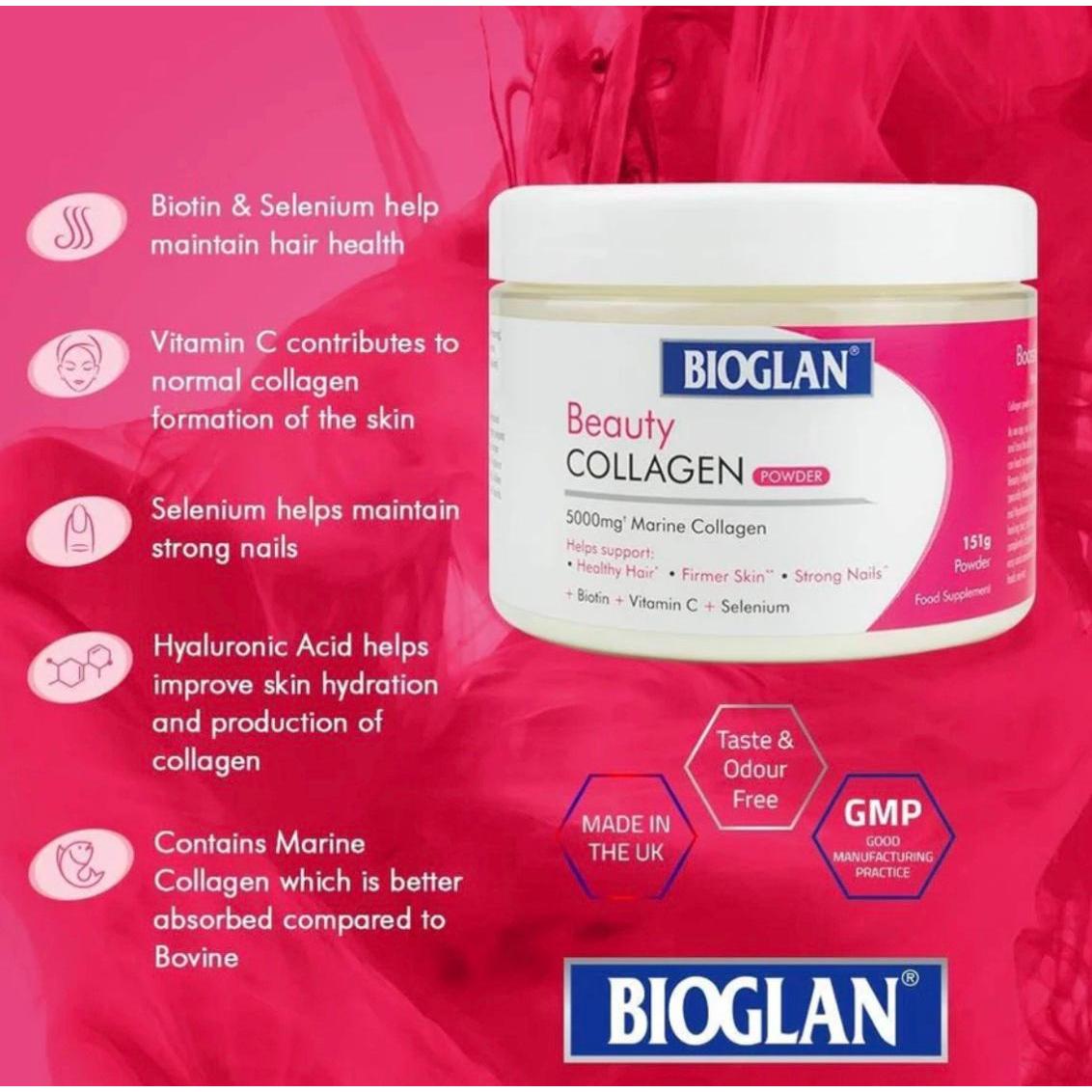 Bioglan Beauty Marine Collagen Powder 5000mg Hair, Skin & Nails 151g