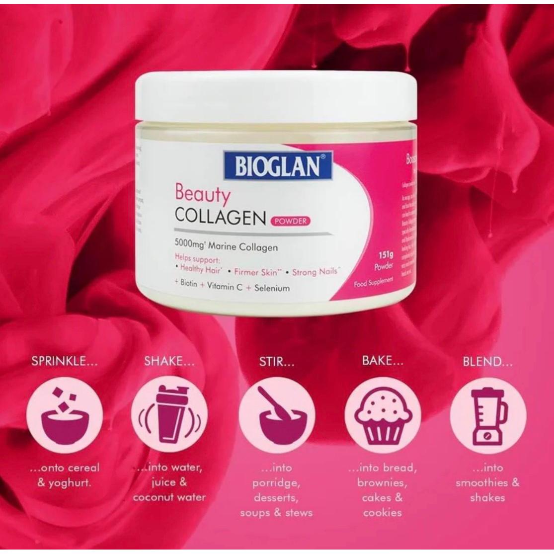 Bioglan Beauty Marine Collagen Powder 5000mg Hair, Skin & Nails 151g