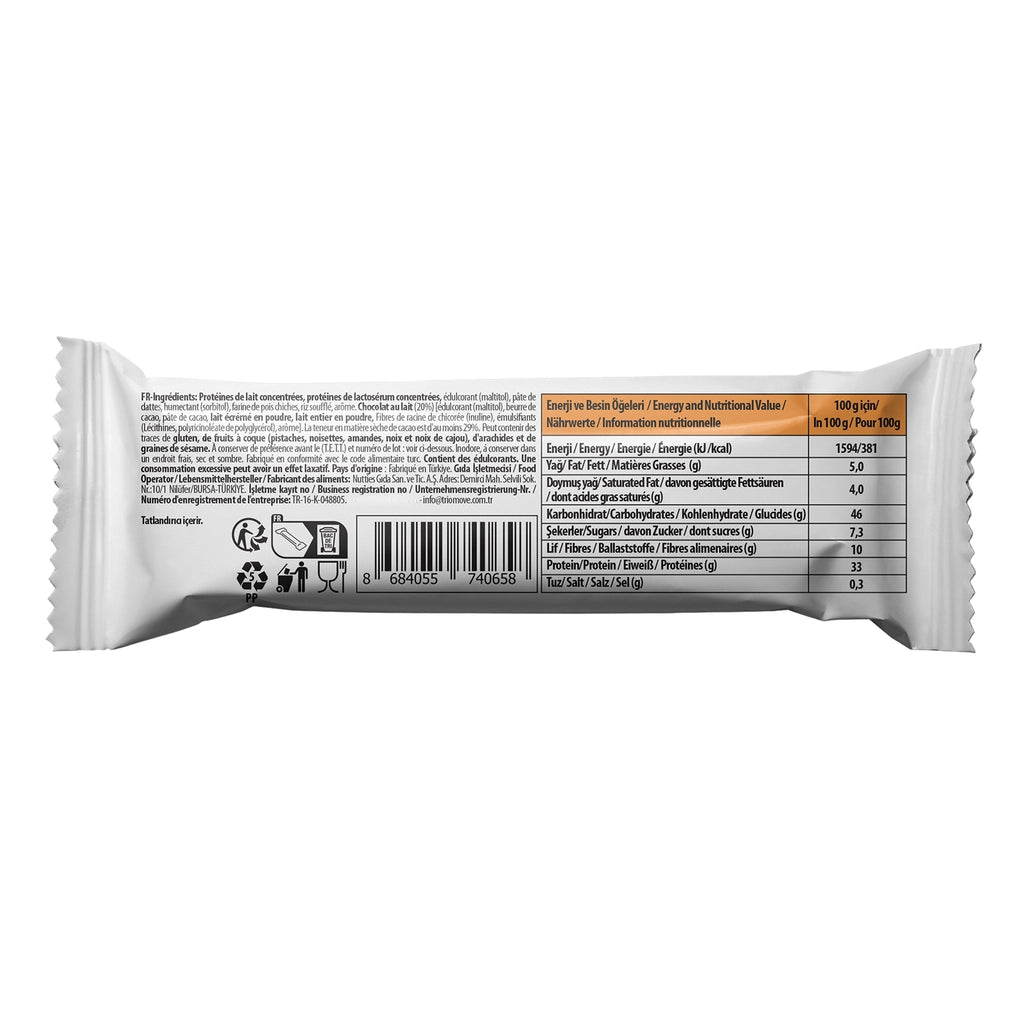 Trio Move Chocolate Coated 33% Protein Milk Chocolate and Cookie Bar 50 gr