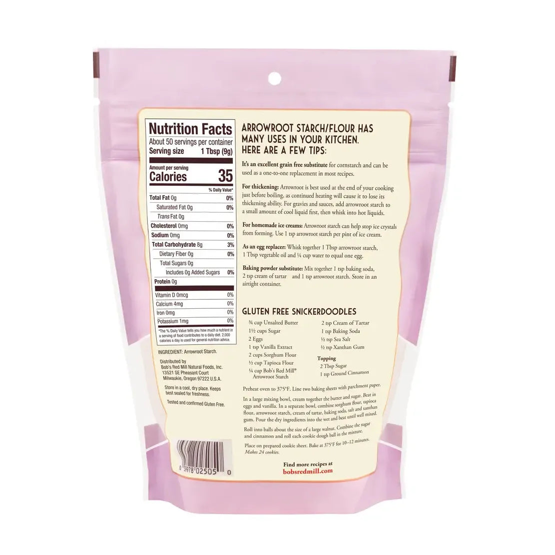 Bob's Red Mill Arrowroot Starch Gluten Free 454g