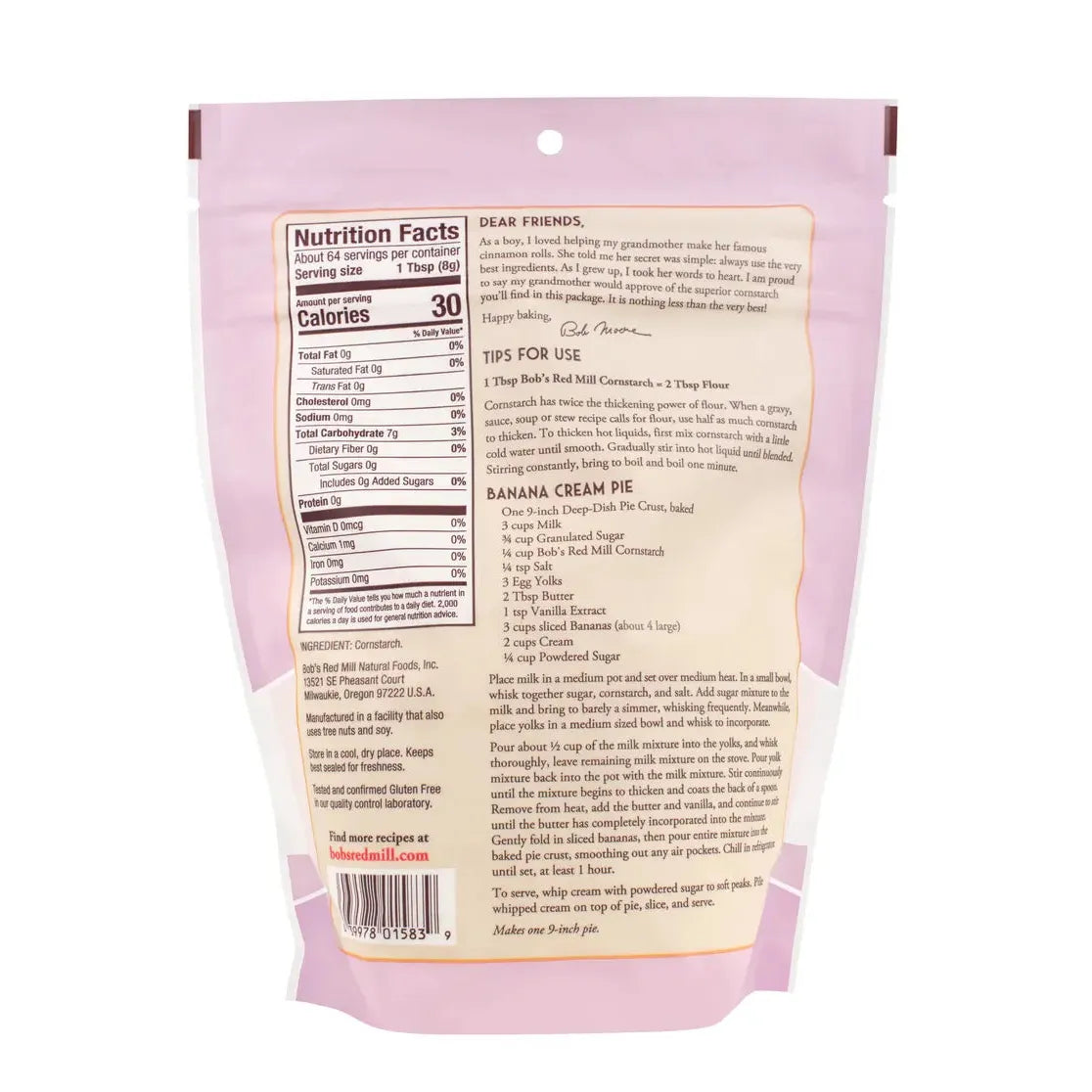 Bob's Red Mill Premium Quality Corn Starch 510g