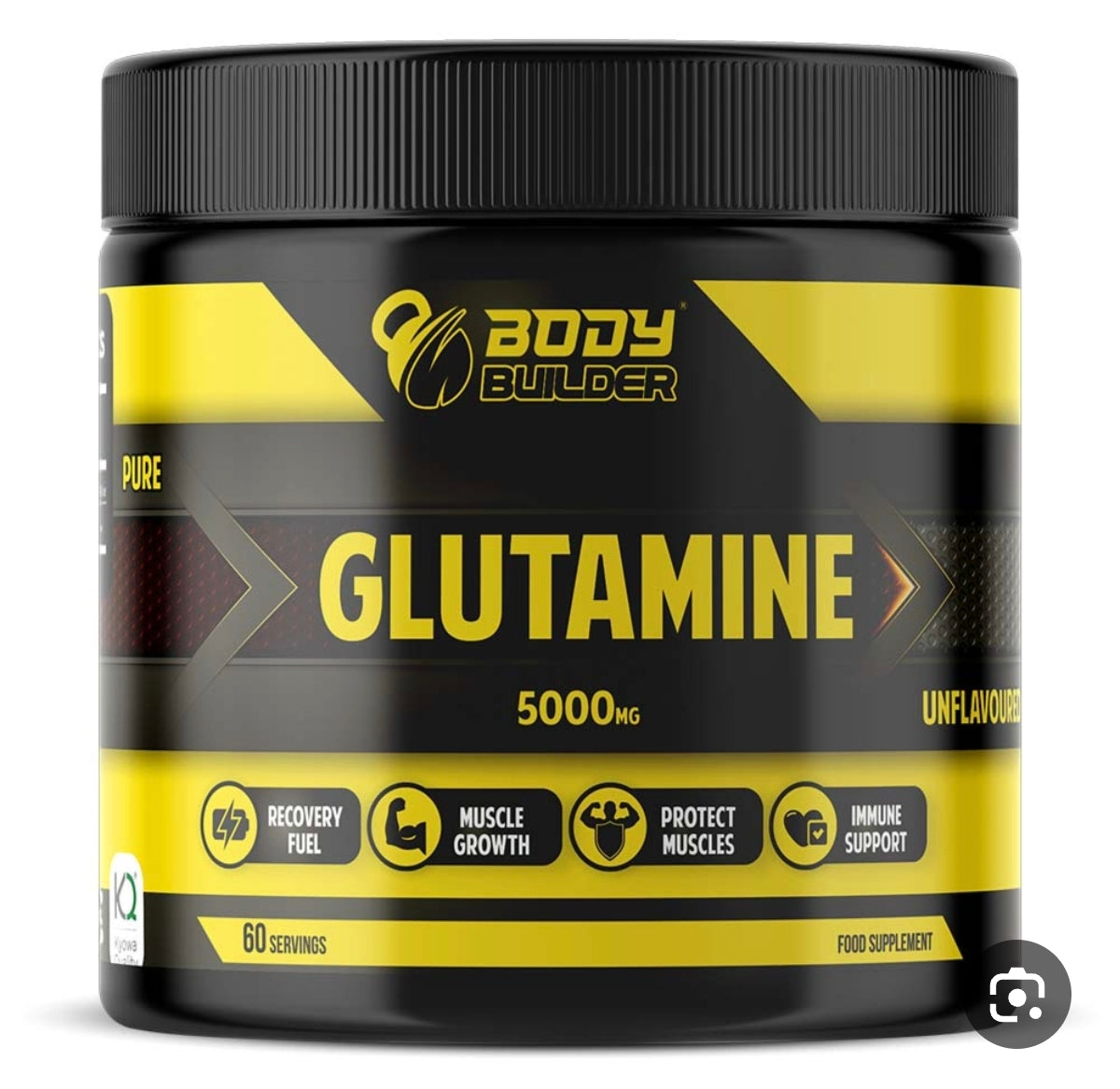 Body Builder Glutamine 5000MG, 60, Unflavored 300g