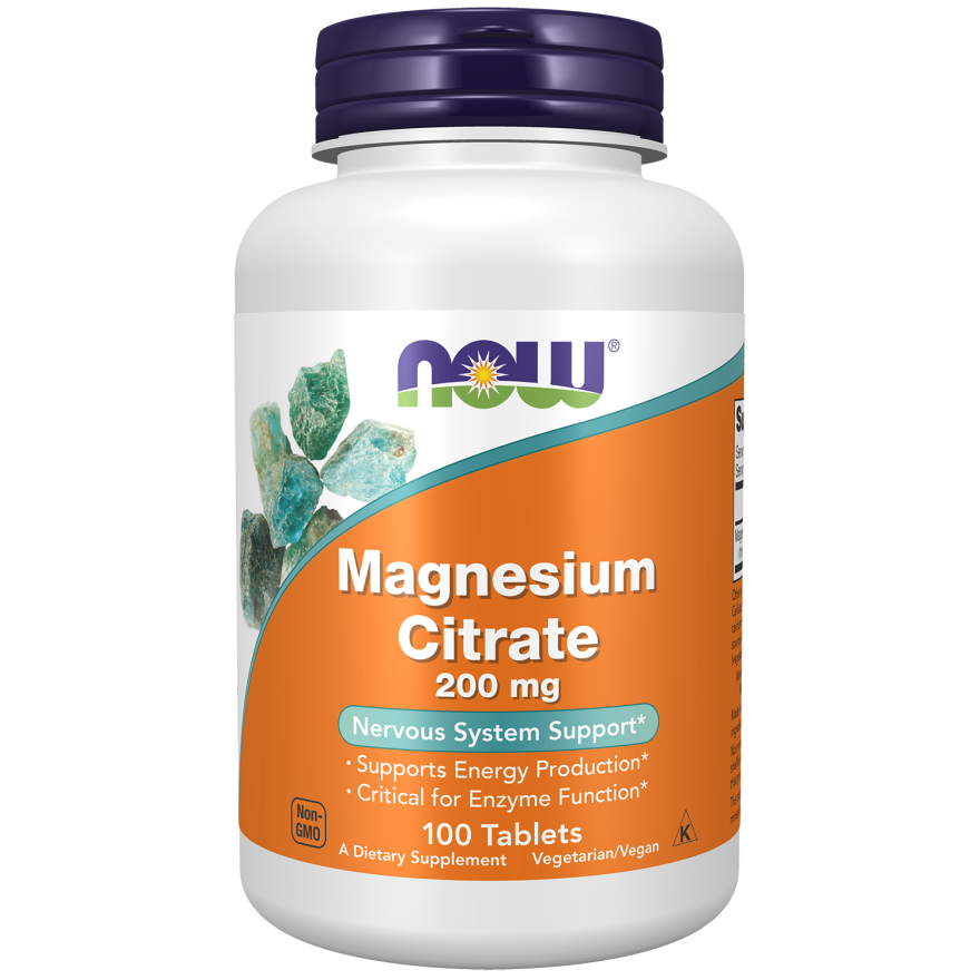 NOW Foods Magnesium Citrate 200 mg 100 Tablets