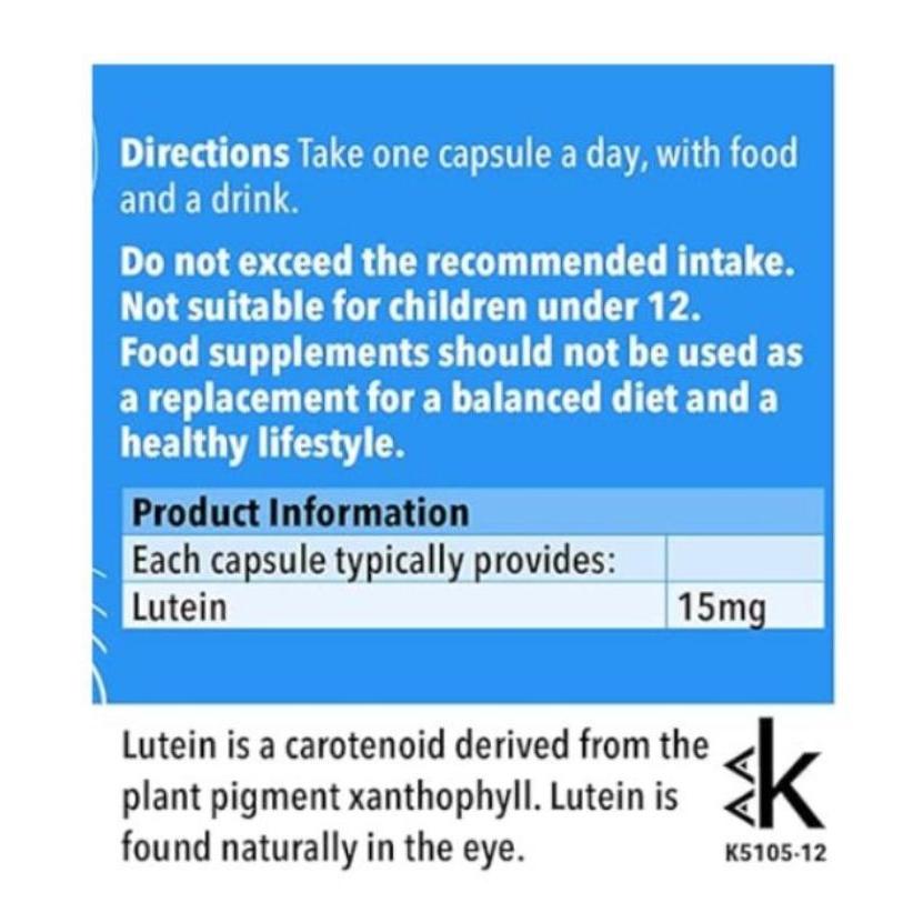 Lifeplan lutein Optimum Strength 15mg 30 Capsules