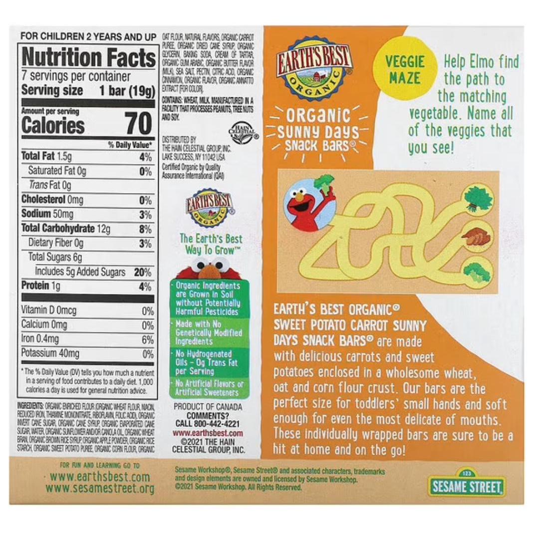 ألواح بطاطا حلوة وجزر عضوية 7 ألواح، 19 جم