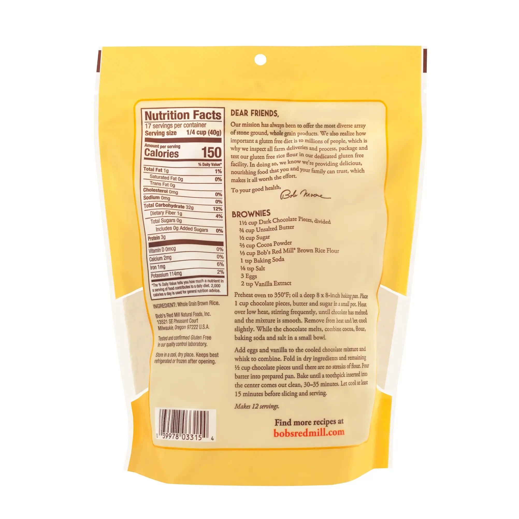 Bob's Red Mill Stone Ground Whole Grain Brown Rice Flour 680g