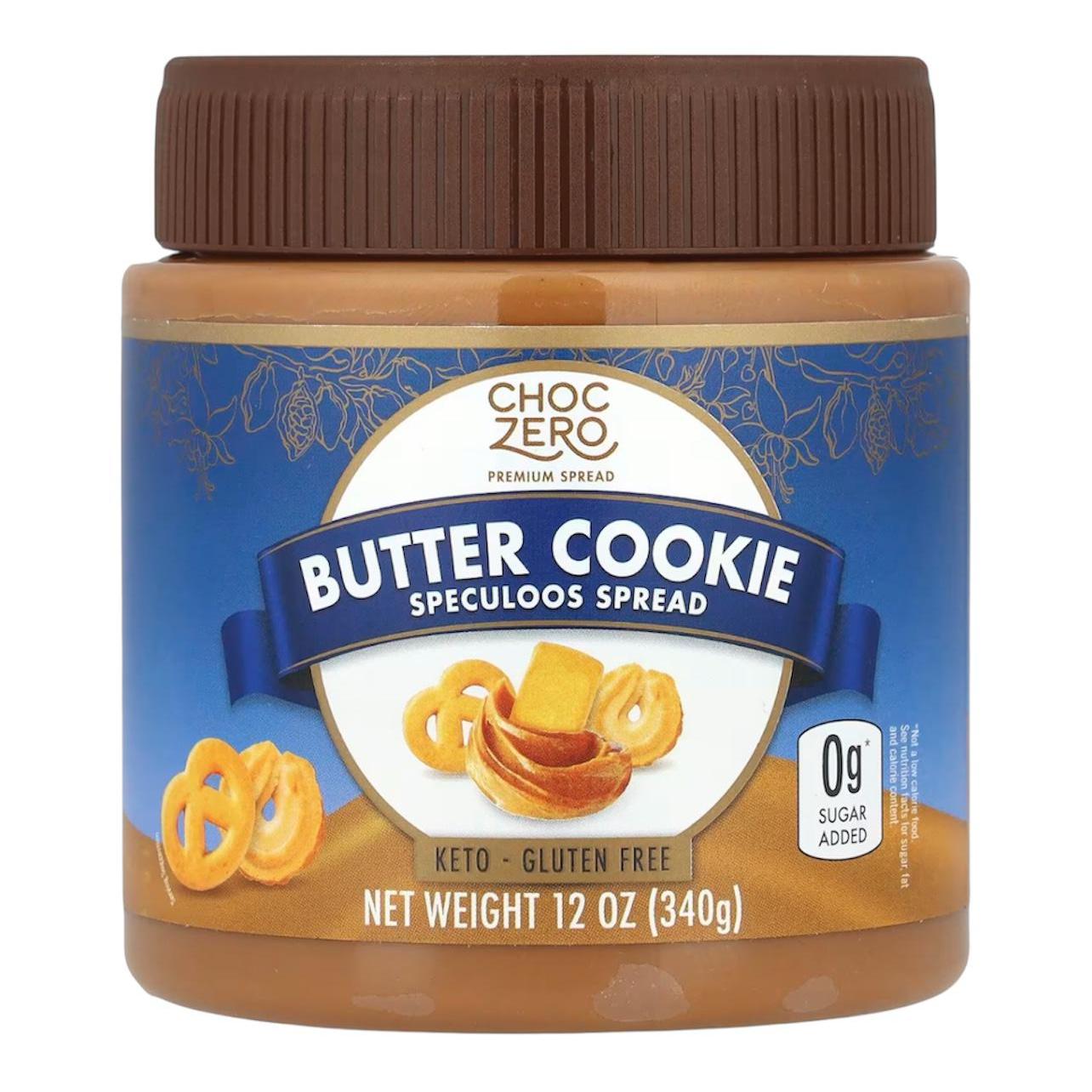 بسكويت زبدة تشوك زيرو سبيكولوس سهل التحضير، مناسب للكيتو، بدون إضافة سكر، محلى بفاكهة الراهب، 340 جرام، خالٍ من الغلوتين