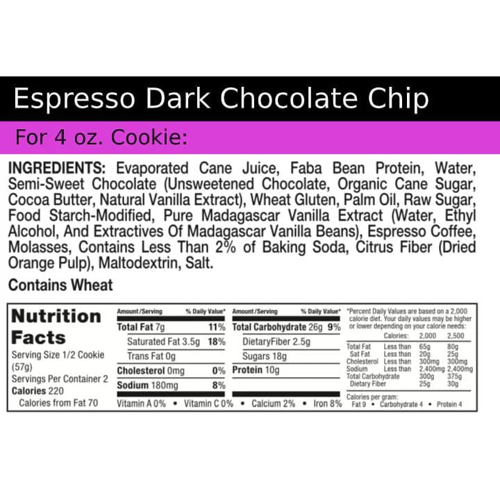 Bake City Cookies Protein Espresso Dark Chocolate 113g