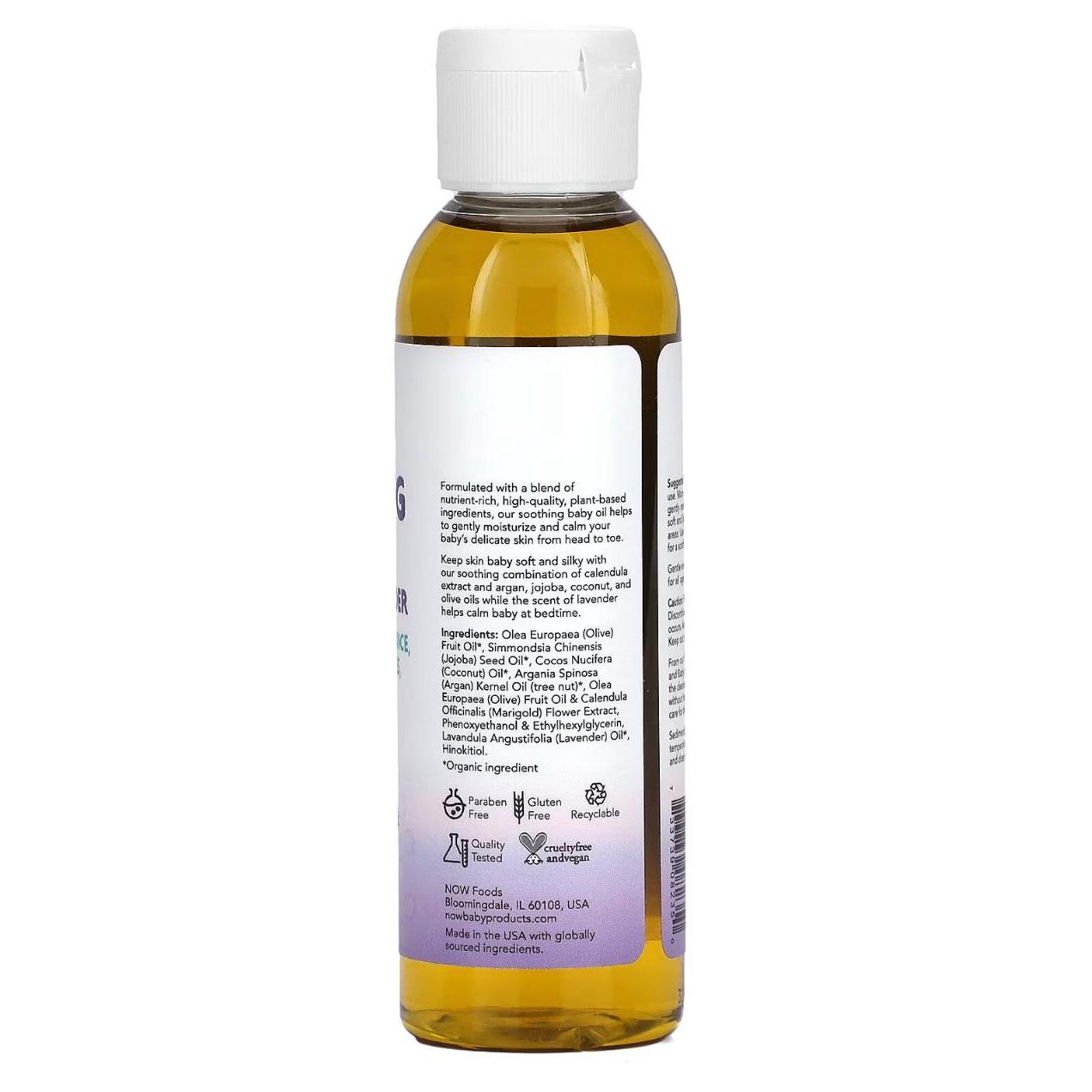 NOW Soothing Baby Oil, Calming Lavender 118ml