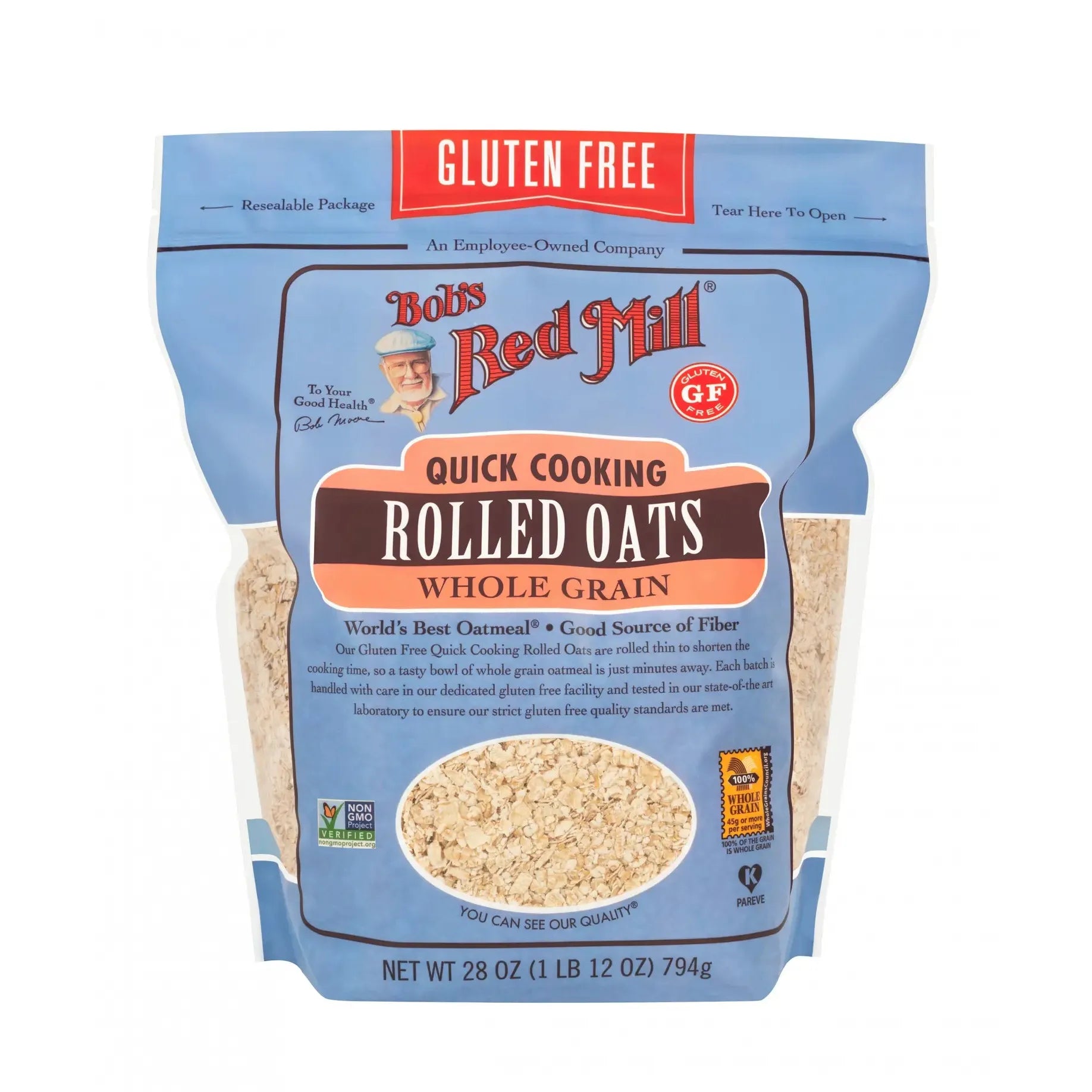 Bob's Red Mill Quick Cooking Rolled Oats - Gluten Free - 794g