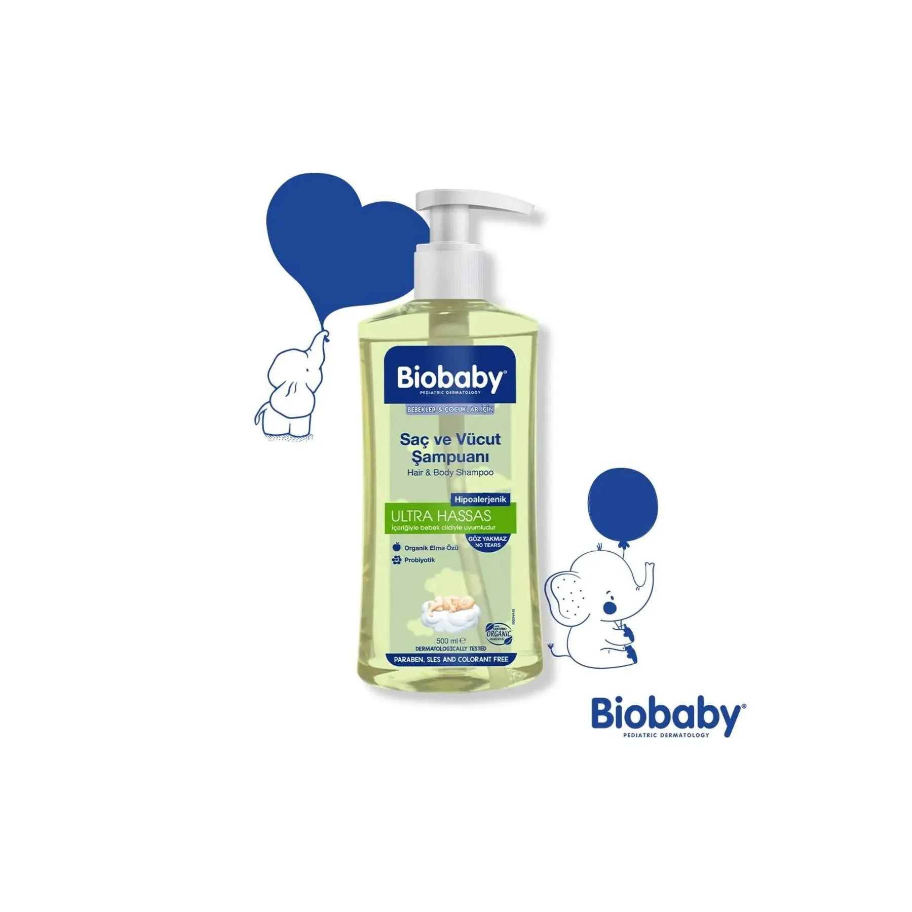 Biobaby Baby Shampoo (Hair and Body) 500ml