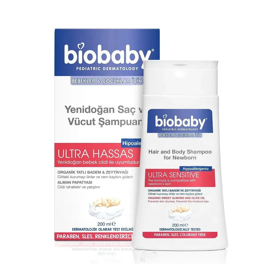 Biobaby Hair & Body Shampoo for Newborn Ultra Sensitive – 200ml