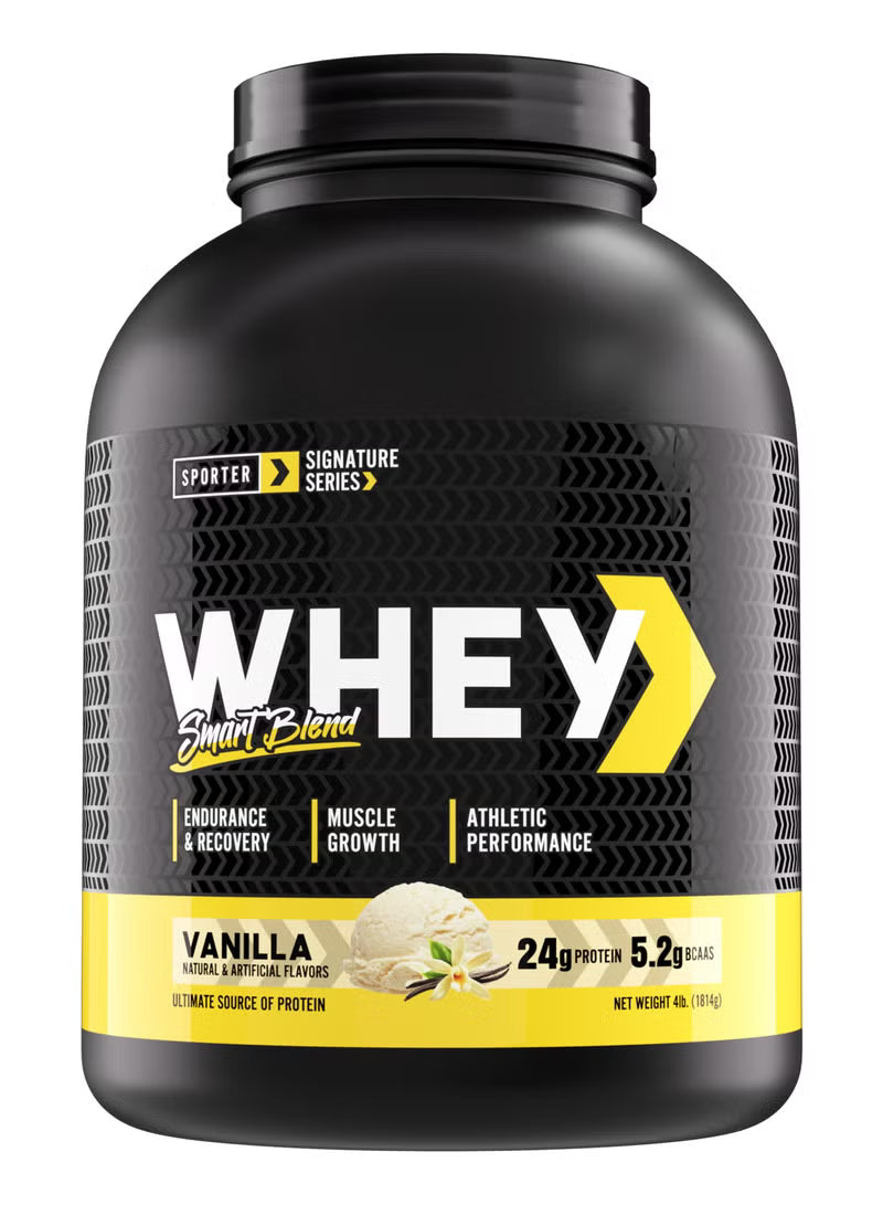 Sporter Whey Smart Blend Vanilla 24g Protein 5.2g BCAAs  1814g