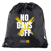 Sporter Drawstring Bag No Days Off - Black One Size