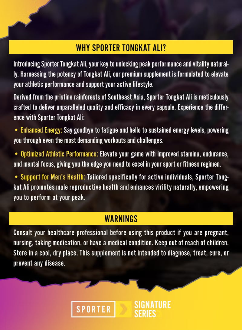 سبورتر تونكات علي 800 مجم 60 كبسولة نباتية