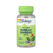 Solaray Korean Ginseng 550 mg  100 VEGCAPS Non-GMO | Healthy Stress, Energy & Physical Endurance Support | 100 VegCaps