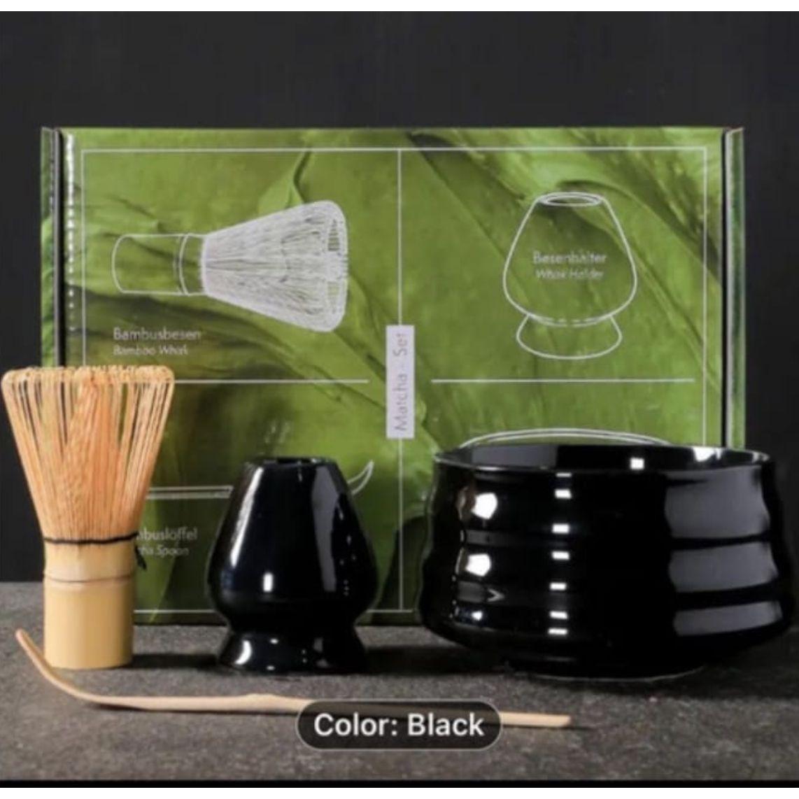 Yoocha Japanese Matcha Set 4 Pieces Black