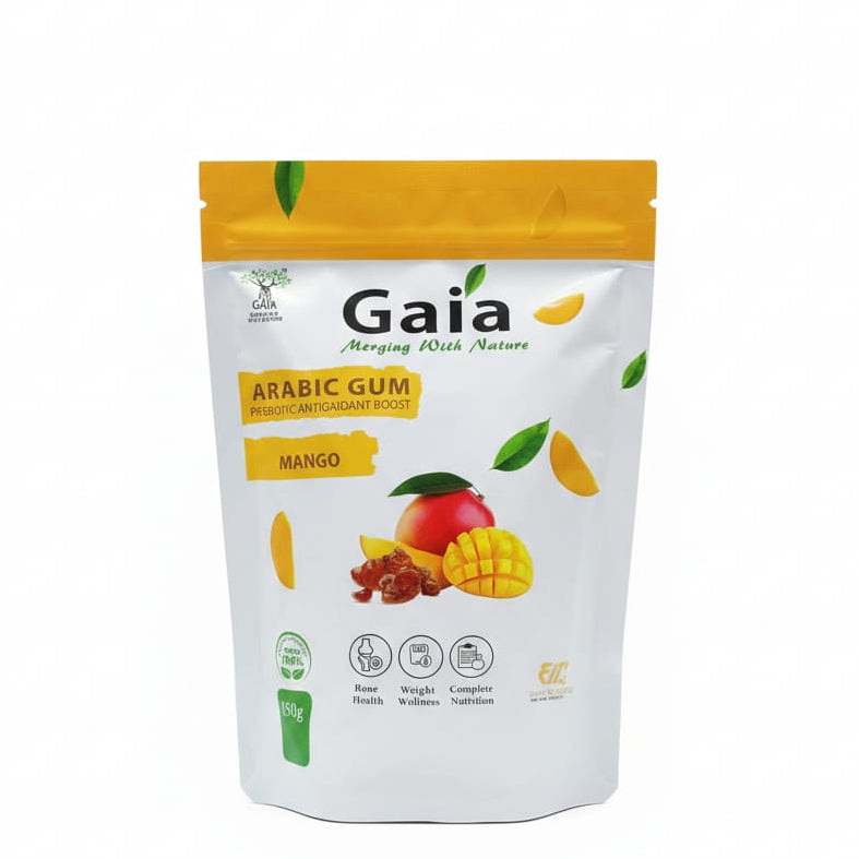 صمغ عربي من Gaia بنكهة المانجو | معزز طبيعي بالبريبيوتيك ومضادات الأكسدة