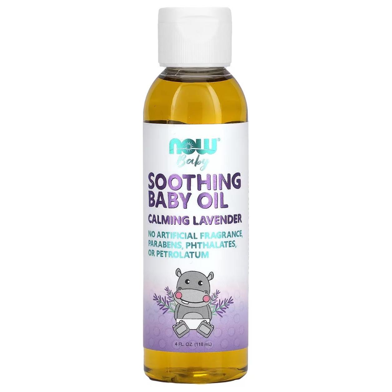 NOW Soothing Baby Oil, Calming Lavender 118ml