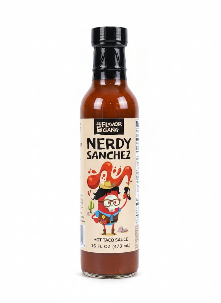 The Flavor Gang - Nerdy Sanchez Hot Taco Sauce - 16 fl oz (473ml)