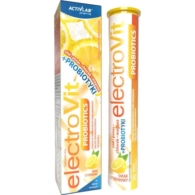 Activlab Pharma ElectroVit Electrolytes with Probiotics 20 Effervescent Tablets - Lemon