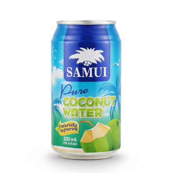Samui Pure Coconut Water 320ml Can Naturally Refreshing & Hydrating