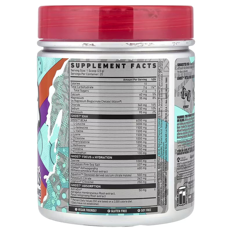 مسحوق جوست أثناء التمرين، بنكهة عنب ويلش، 460 جم