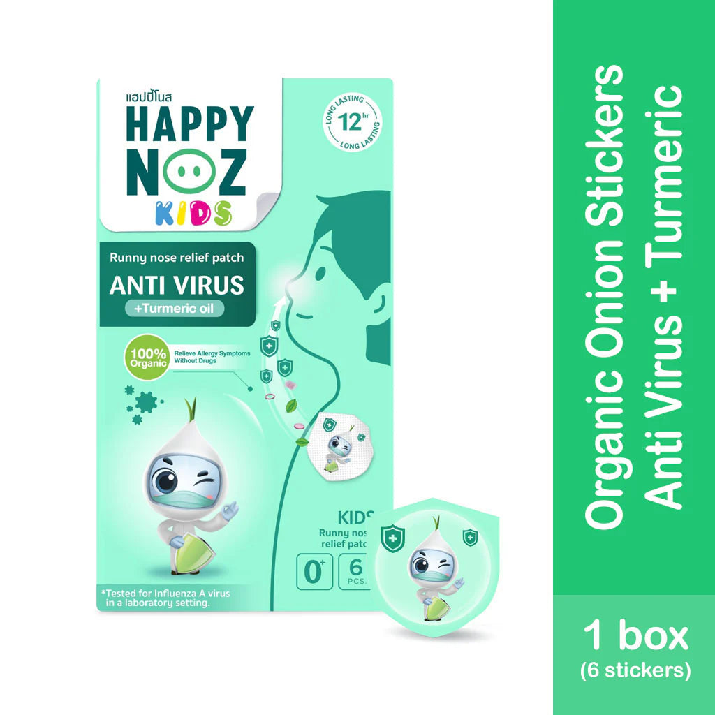 Happy Noz Onion Sticker - Green Formula Anti Virus 6 pcs