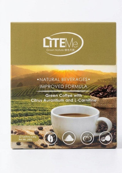 LiteMe Green Coffee with Citrus Aurantium & L-Carnitine (12 Sachets) – Healthland Co