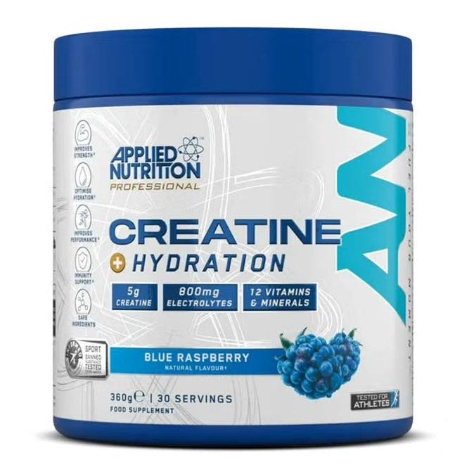 Applied Nutrition Creatine + Hydration with Coconut Water Powder, Irish Sea Moss, and Taurine Blue Raspberry 330g