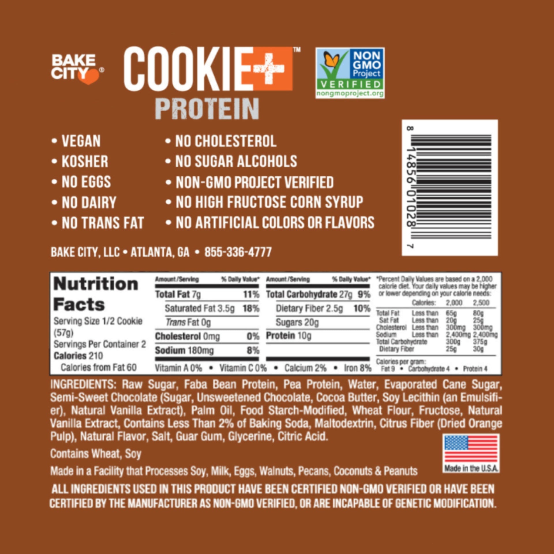 Bake City Chocolate Chip Protein Cookies 113g