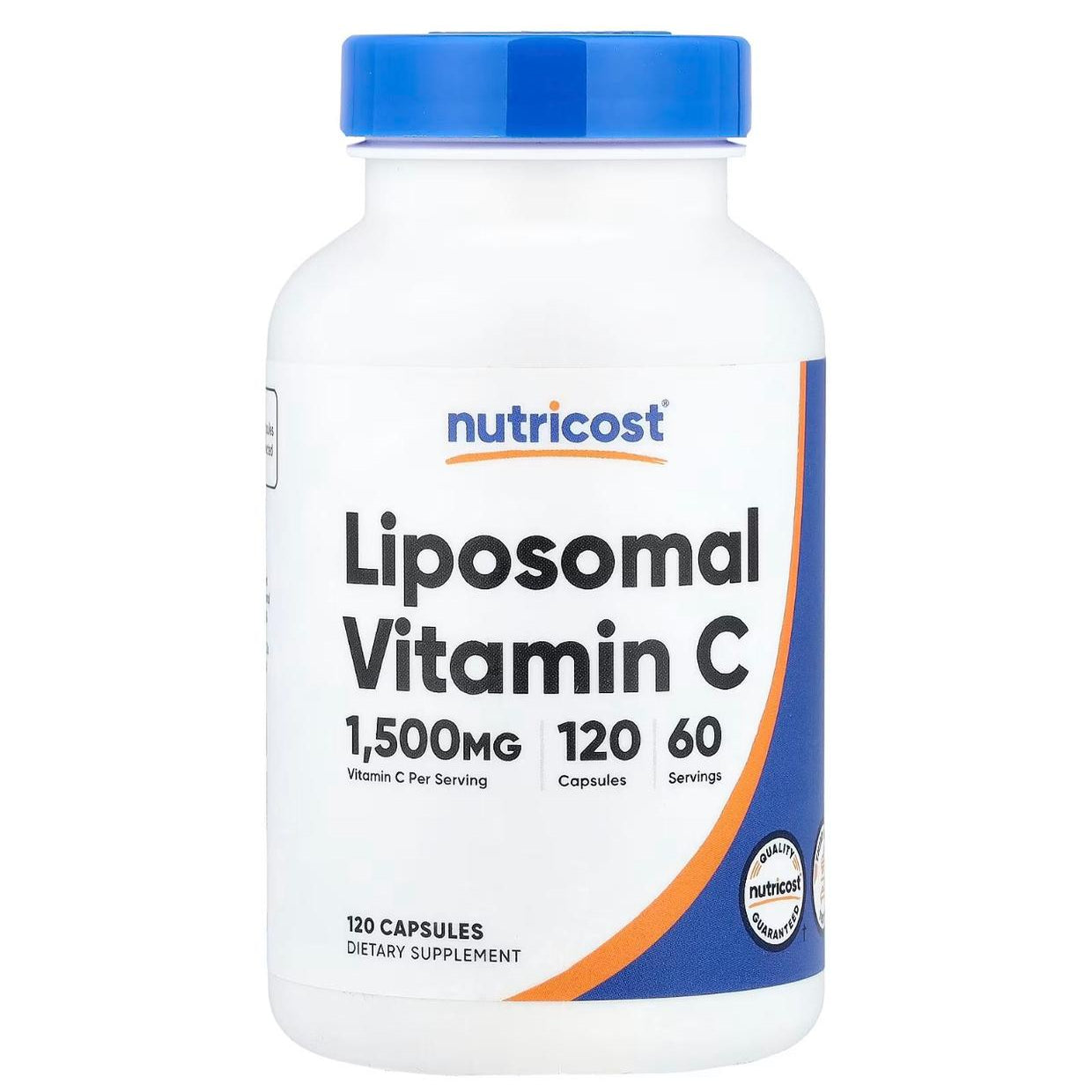 Nutricost Liposomal Vitamin C 1500mg 120 Vegan Capsules GMO-Free, Gluten-Free, 60 Servings