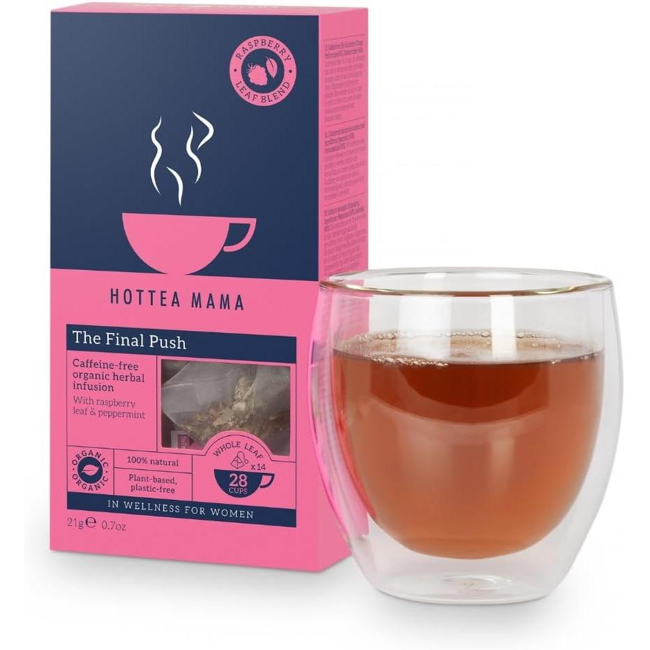HotTea Mama The Final Push Raspberry Leaf Tea  21g 14 Biodegradable Plant Based Bags