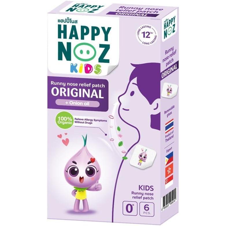 Happy Noz Kids Original Formula Runny Nose Relief Patch with Onion Oil 6pcs