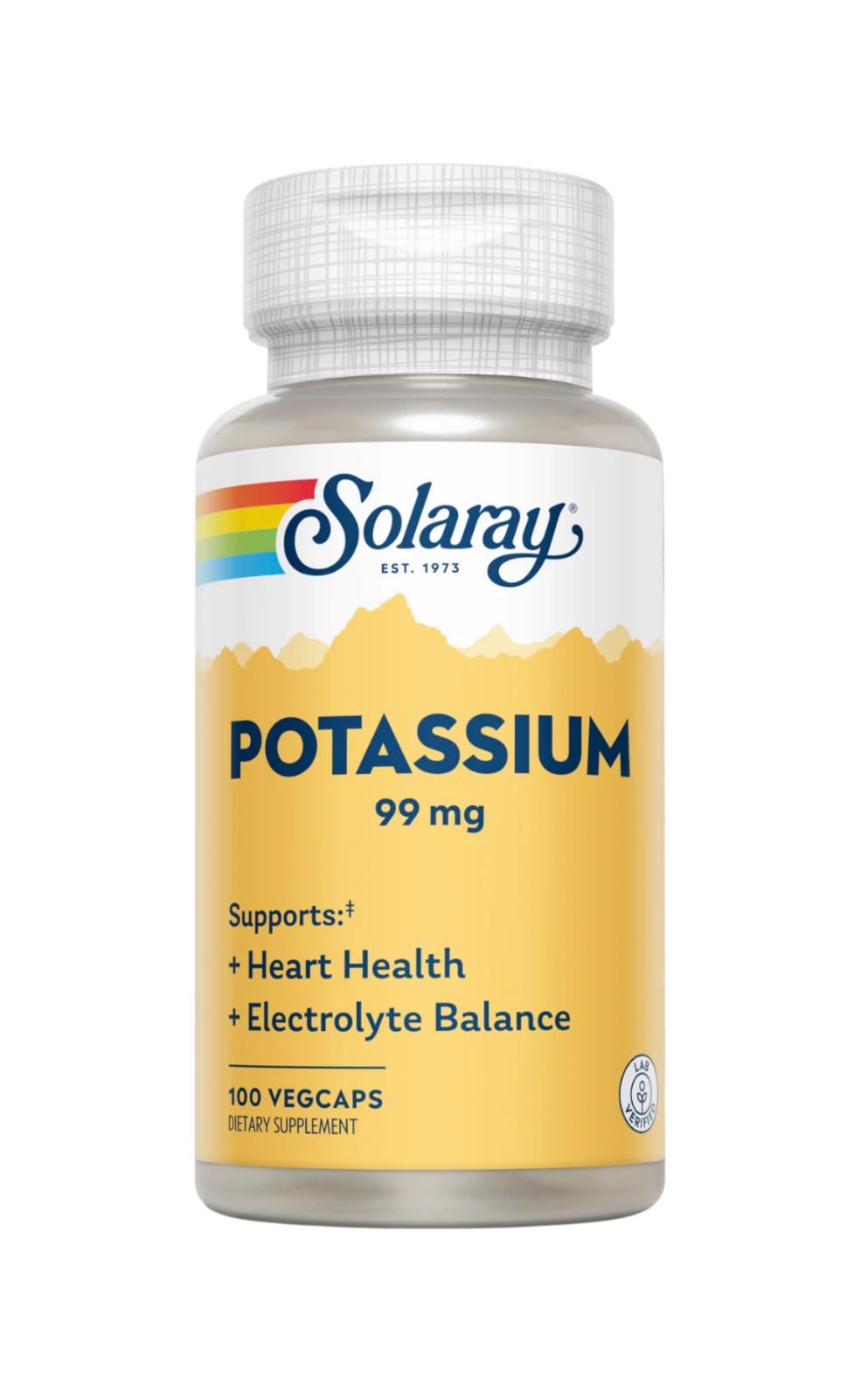 Solaray Potassium 99 mg Amino Acid Complex 100 Vegetable Capsules