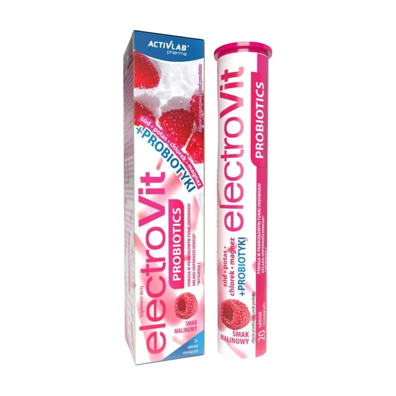 Activlab ElectroVit Electrolytes with PROBIOTICS Raspberry 20 Tablets
