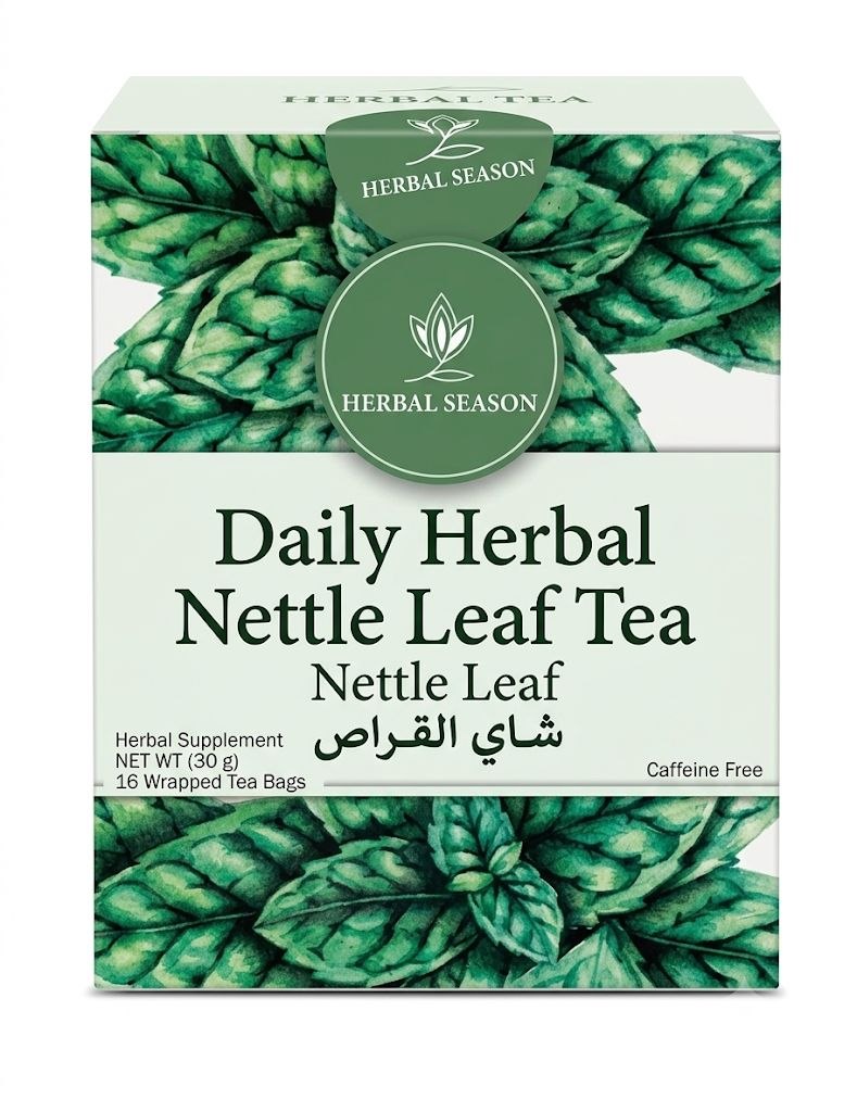 Herbal Season Daily Nettle Leaf Herbal Tea, Caffeine Free, 16 Tea Bags (40g)