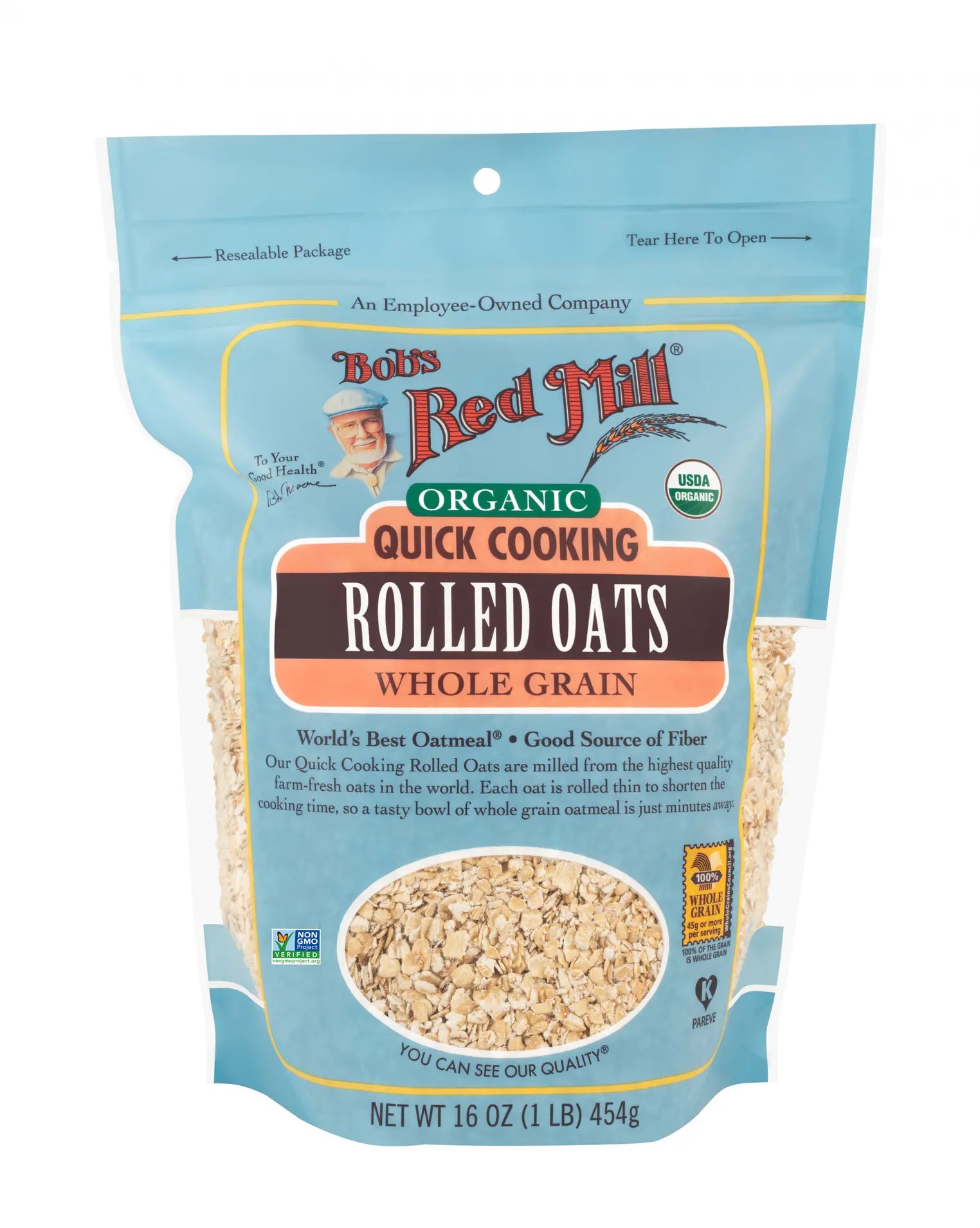 Bob's Red Mill Organic Quick Cooking Rolled Oats - 16 oz (454g)