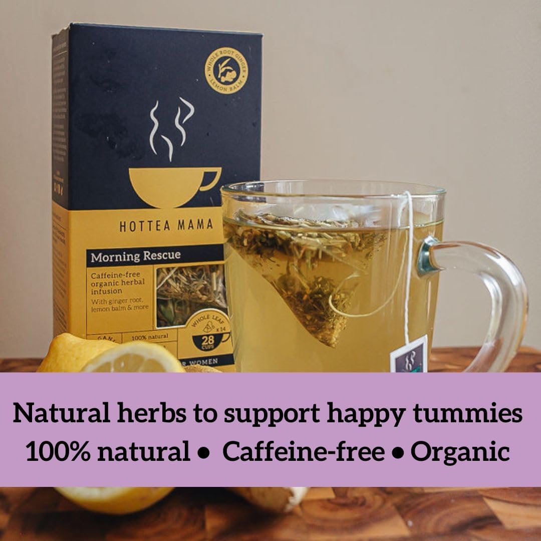 هوت تي ماما شاي الأعشاب الصباحي العضوي المساعد للهضم 14 كيس