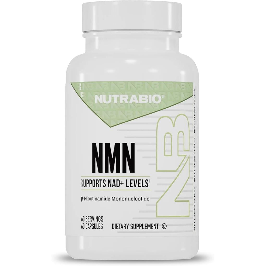 NutraBio NMN NAD Supplement, 60 Capsules