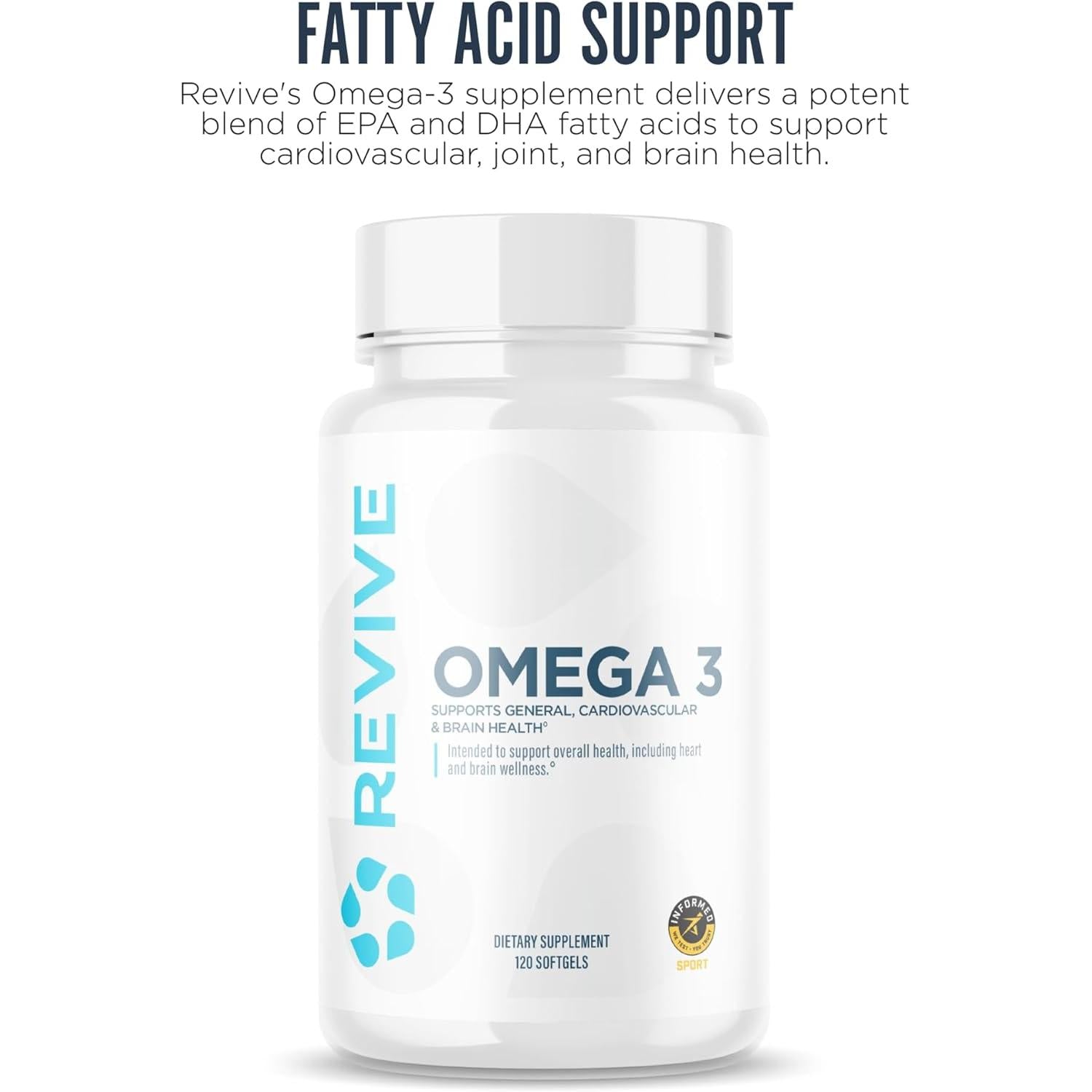 Revive Omega 3 Fish Oil Supplements 120 Softgels